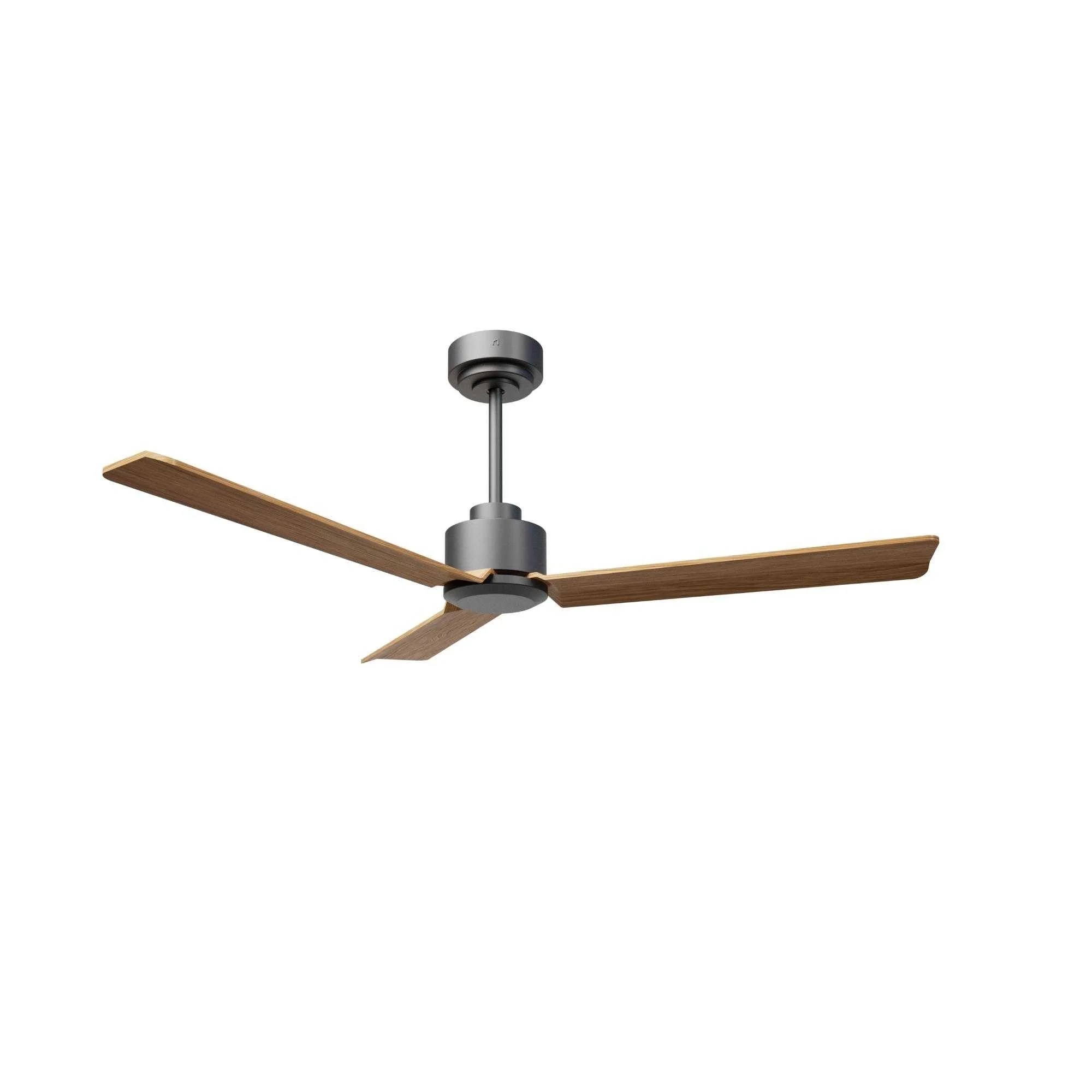 Ventilador de techo con luz Sulion Anne 220cm LED gris grafito y madera motor DC CCT 2247441