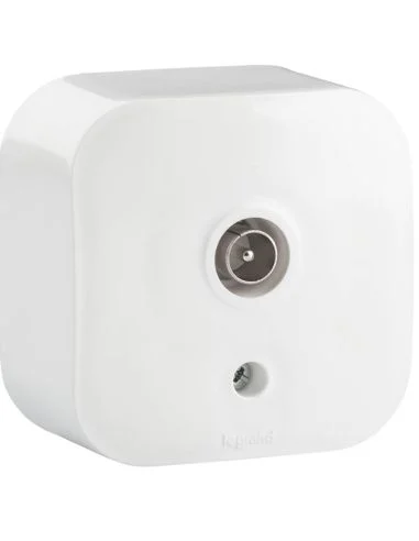 Toma de Televisión Legrand Forix – Montaje en Superficie – Conector Macho 9.52 mm – Blanco IP21