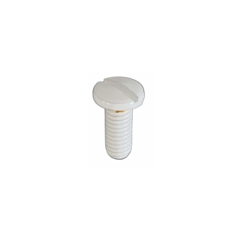 Tornillo para lámparas M4 x 12 mm Ø7 mm cabeza tipo ranura color blanco
