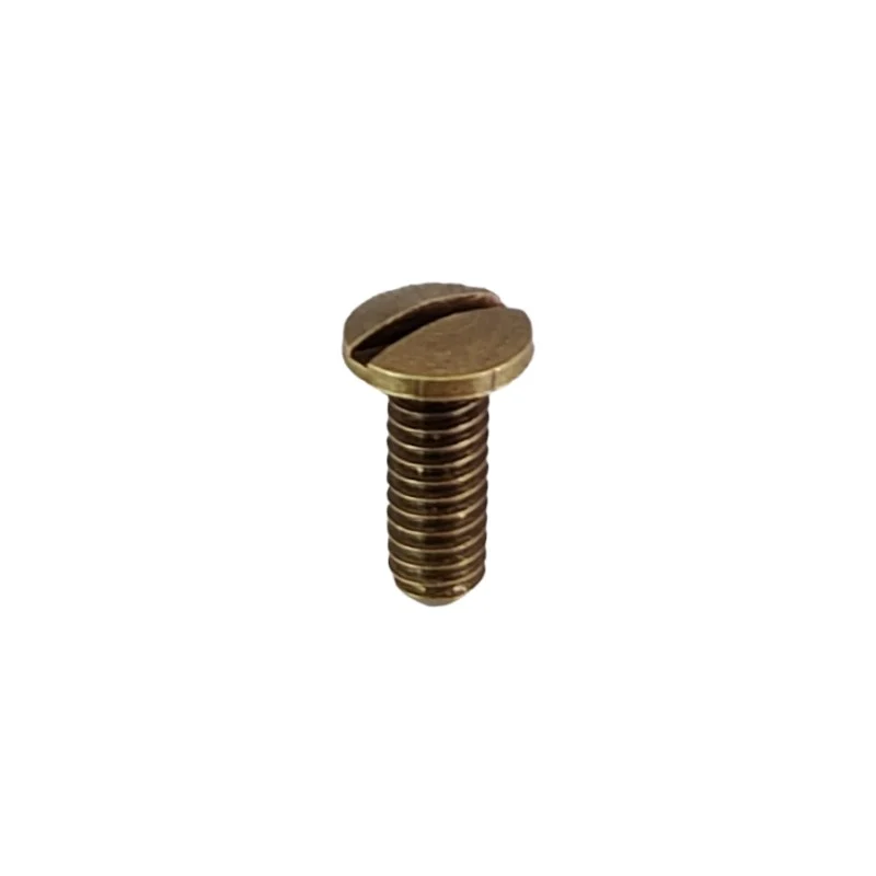 Tornillo para lámparas M4 x 12 mm Ø7 mm cabeza tipo ranura color oro viejo