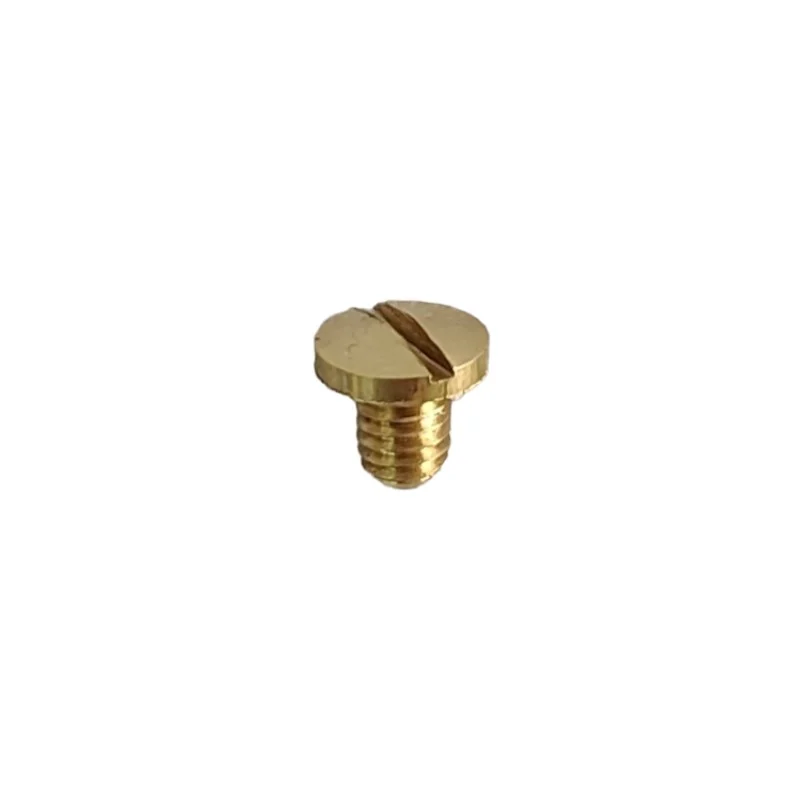 Tornillo para lámparas M4 x 6 mm Ø7 mm dorado con cabeza tipo ranura