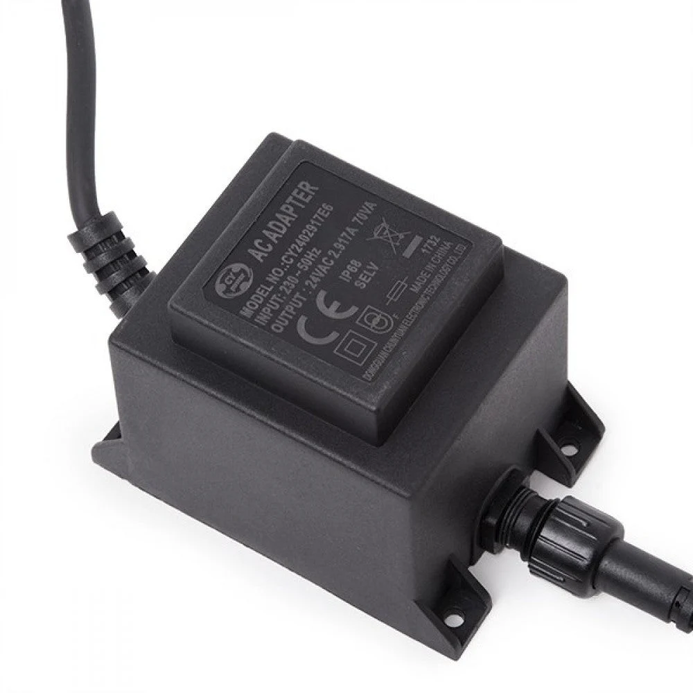 Transformador LED 70W 230VAC/24VAC Sumergible IP68