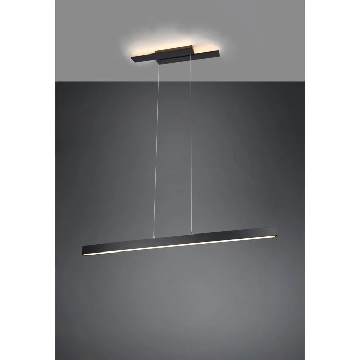Trio Belfast Lámpara Colgante LED Negro, 1 luz