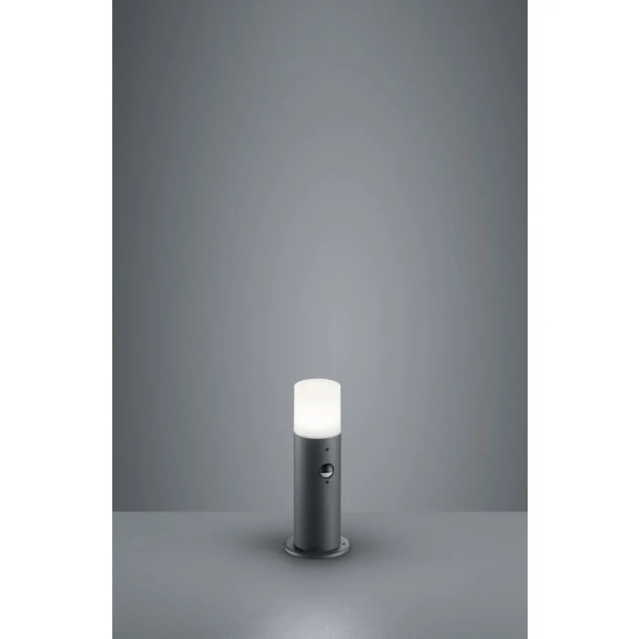 Trio HOOSIC Poste de Jardín Antracita, 1 luz, Sensor de movimiento