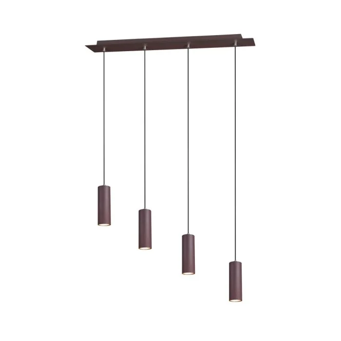 Trio Leuchten MARLEY Lámpara Colgante Color óxido, 4 luces