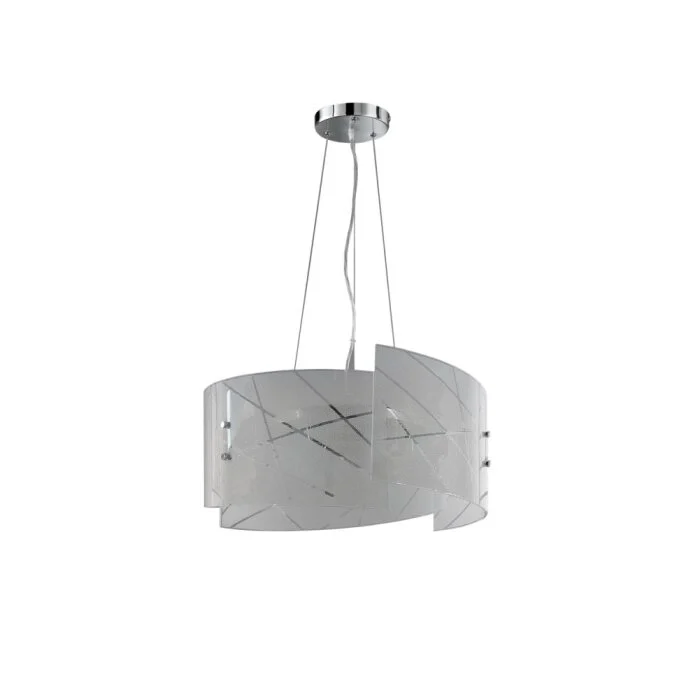 Trio Leuchten SANDRINA Lámpara Colgante Blanca, 3 luces