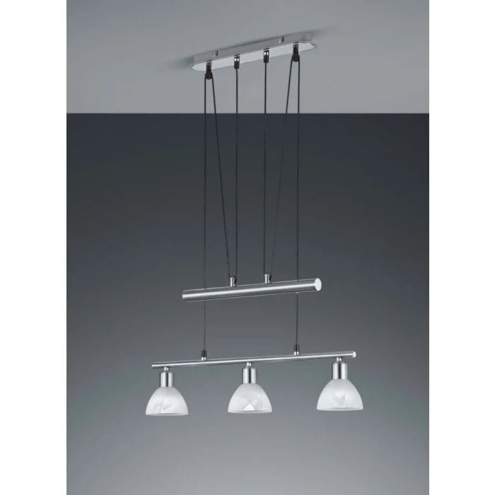 Trio LEVISTO Lámpara suspendida LED Níquel-mate, 3 luces