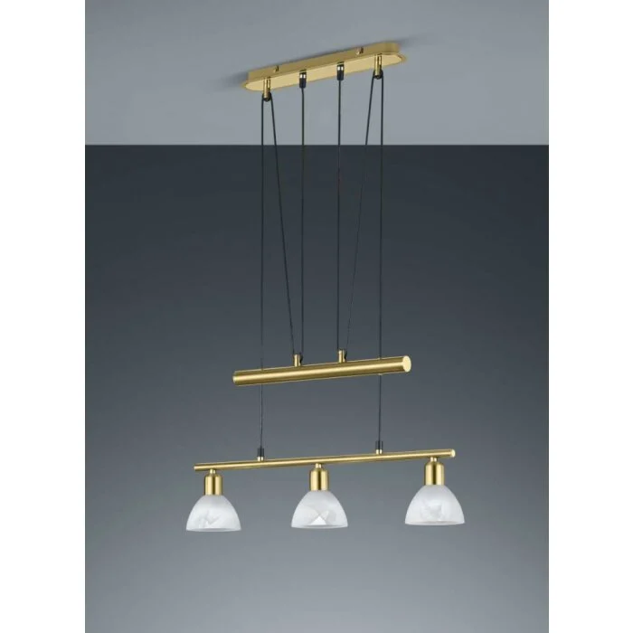 Trio LEVISTO Lámpara suspendida LED Latón, 3 luces