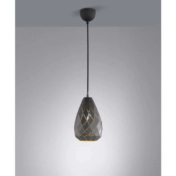 Trio ONYX Lámpara Colgante Antracita, 1 luz