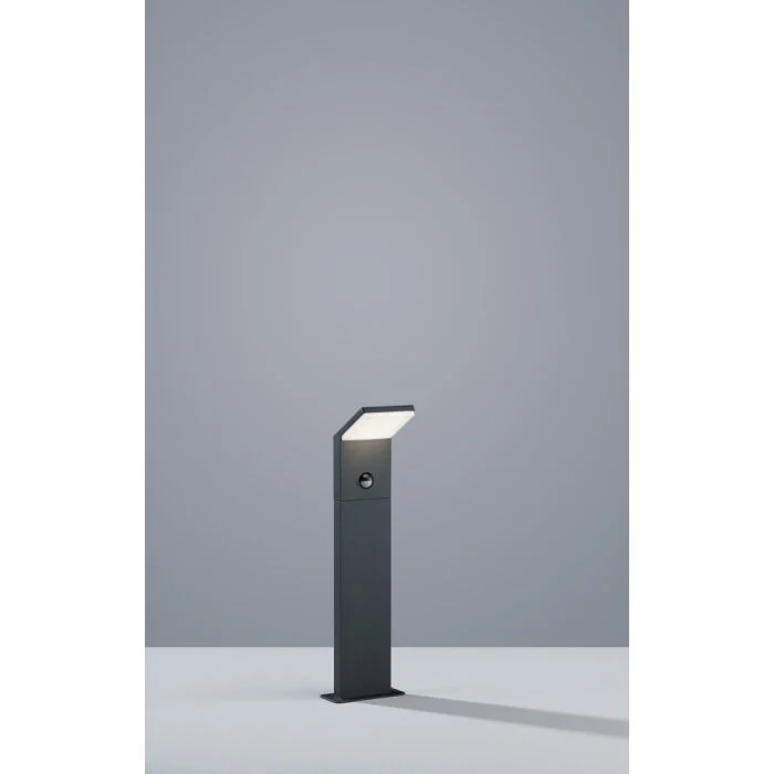 Trio PEARL Poste de Jardín LED Antracita, 1 luz, Sensor de movimiento