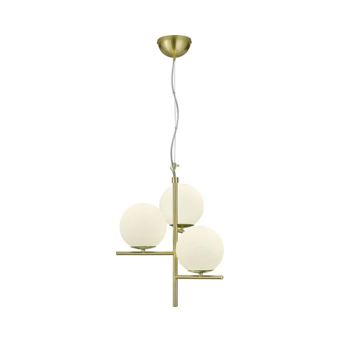 Trio PURE Lámpara Colgante Latón, 3 luces