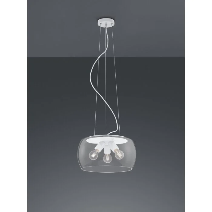 Trio Valente Lámpara Colgante LED Blanca, 3 luces