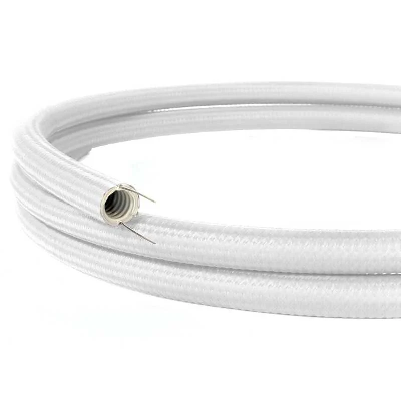 Tubo decorativo semiflexible blanco Ø20 mm para instalaciones eléctricas vista