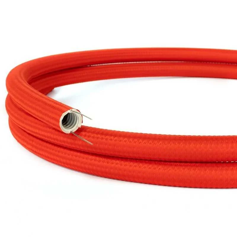 Tubo decorativo semiflexible rojo Ø20 mm para instalaciones eléctricas vista