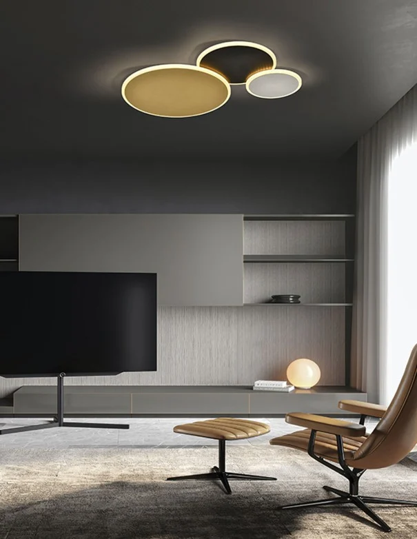 Umbra Plafón Schuller Oro, Negro y Blanco