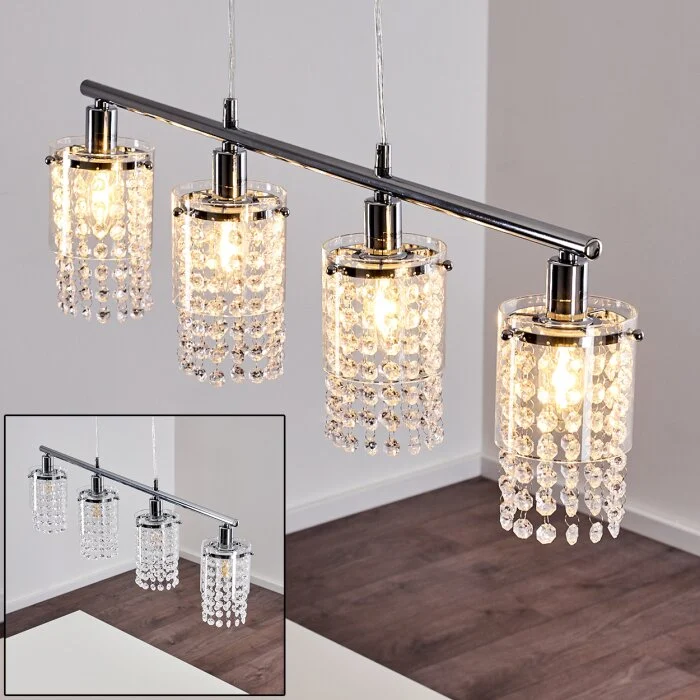 Vastervik Lámpara Colgante Cromo, 4 luces