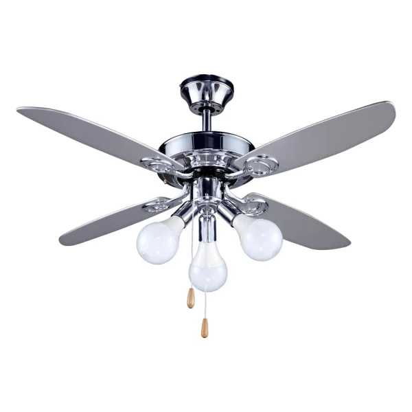 VENTILADOR DE TECHO E27 ARATHORN PLATA/HAYA