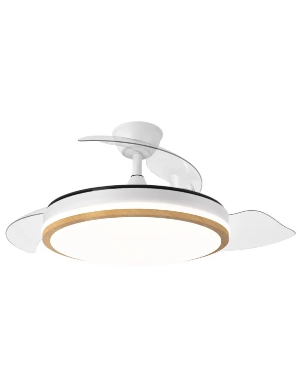 Ventilador de Techo Blanco Filo Difusor Madera