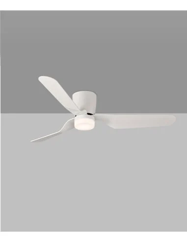 Ventilador de techo con luz Brisa - ACB - Ventilador blanco, motor DC