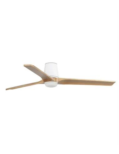 Ventilador de techo con luz Heywood Tub LED L - Faro - Ventilador DC de pino