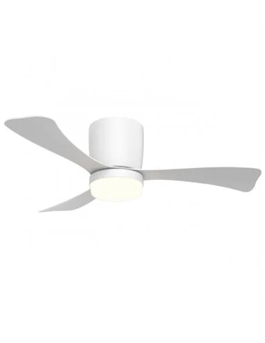 Ventilador de techo con luz Kent - AJP - Ventilador silencioso y pequeño, color blanco