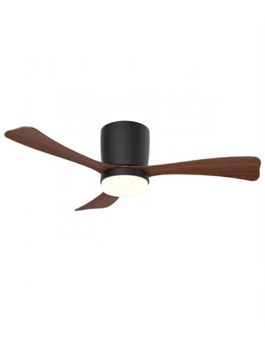 Ventilador de techo con luz Kent - AJP - Ventilador moderno de madera, motor DC, 6 velocidades