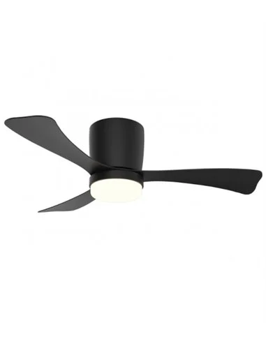 Ventilador de techo con luz Kent - AJP - Ventilador LED silencioso, color negro