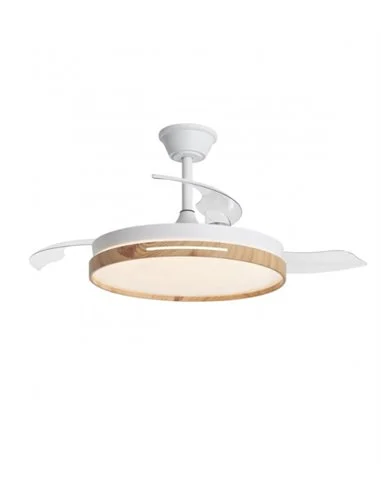Ventilador de techo con luz Mini Togo - AJP - 3 palas, motor DC, LED regulable