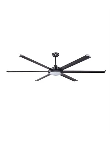 Ventilador de techo con luz Rotterdam 20 XL - Faro - Ventilador DC con luz LED, negro