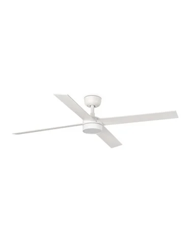 Ventilador de techo con luz Rudder L LED  - Faro - Ventilador DC con palas reversibles blanco/fresno