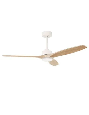 Ventilador de techo con luz Stem Evo – FORLIGHT - Ventilador LED con palas de madera beige