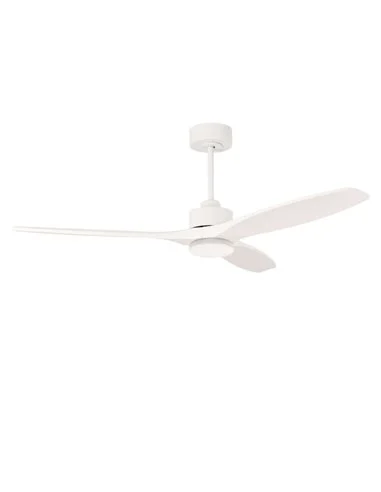 Ventilador de techo con luz Stem Evo - FORLIGHT - Ventilador DC de madera en blanco, LED regulable