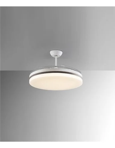Ventilador de techo con luz Vento - Schuller - Ventilador DC con palas desplegables, motor DC