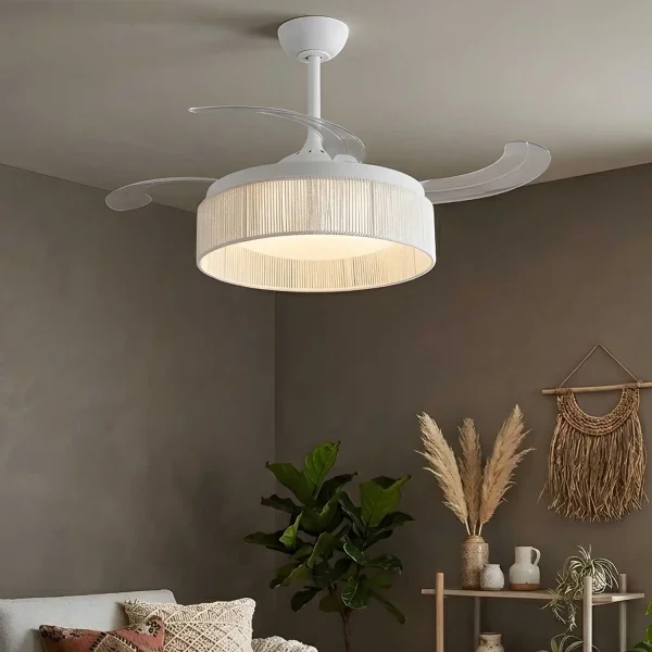 VENTILADOR DE TECHO DC LED 58W CUERDA BLANCO AIRELLE