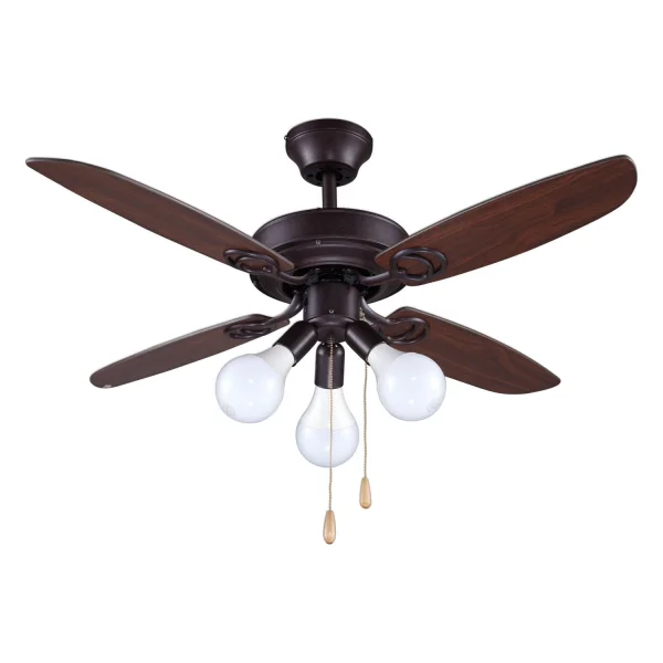 VENTILADOR DE TECHO E27 GEARY MARRÓN