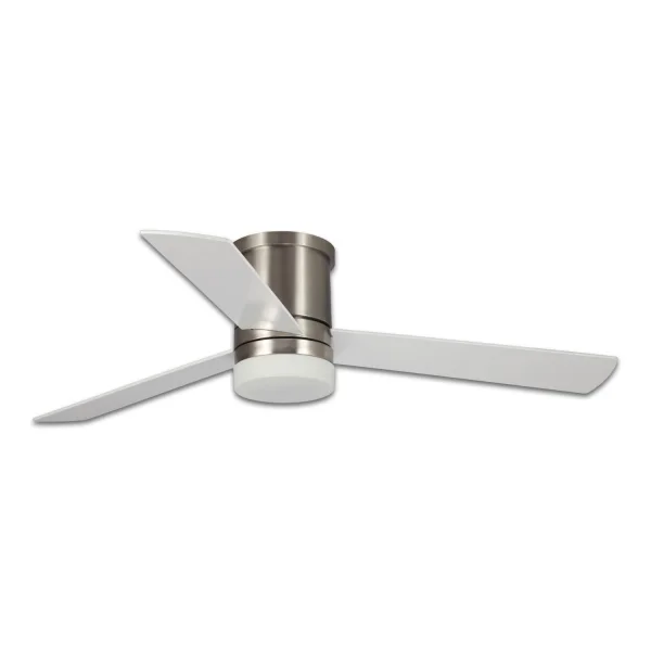 VENTILADOR DE TECHO CON LUZ LED 18 W REGULABLE NÍQUEL SATINADO NAYSA