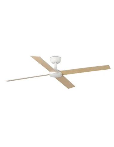 Ventilador de techo Rudder L - Faro - Palas reversible blanco/fresno