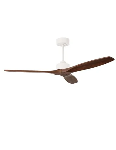 Ventilador de techo sin luz Stem Evo - FORLIGHT - Palas de madera oscura, motor DC