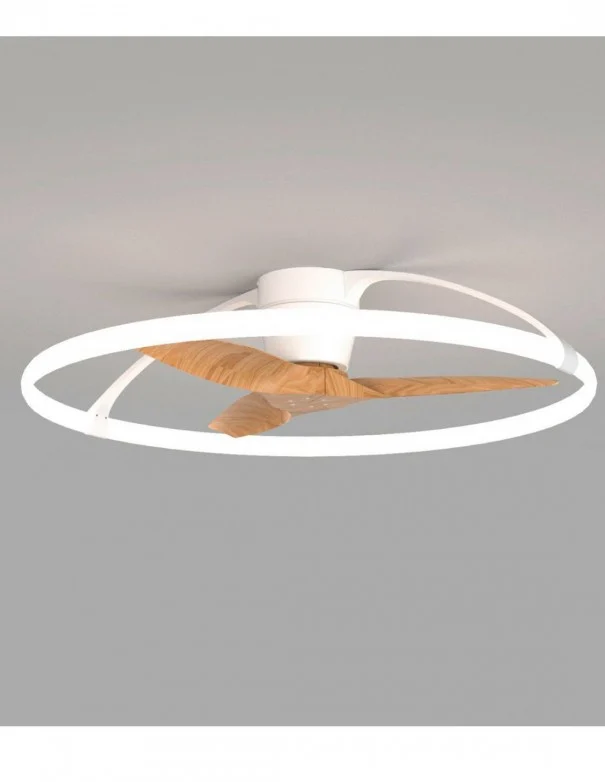 Ventilador Nepal Blanco/Haya.