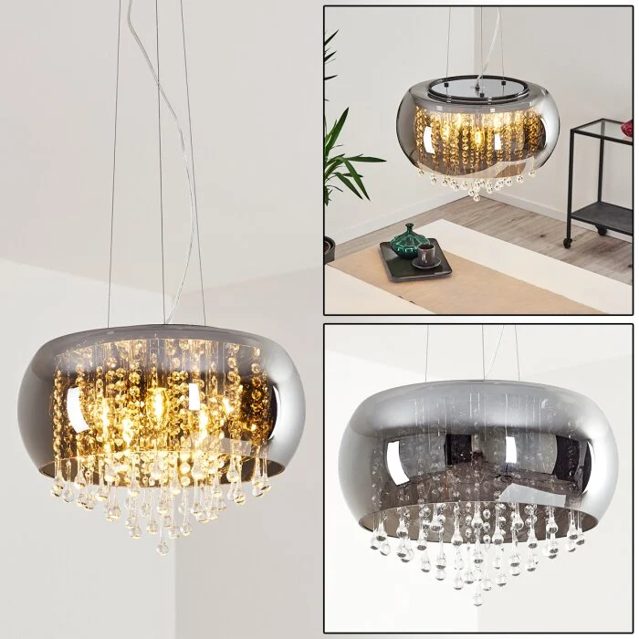 Ventspils Lámpara Colgante Cromo, 5 luces