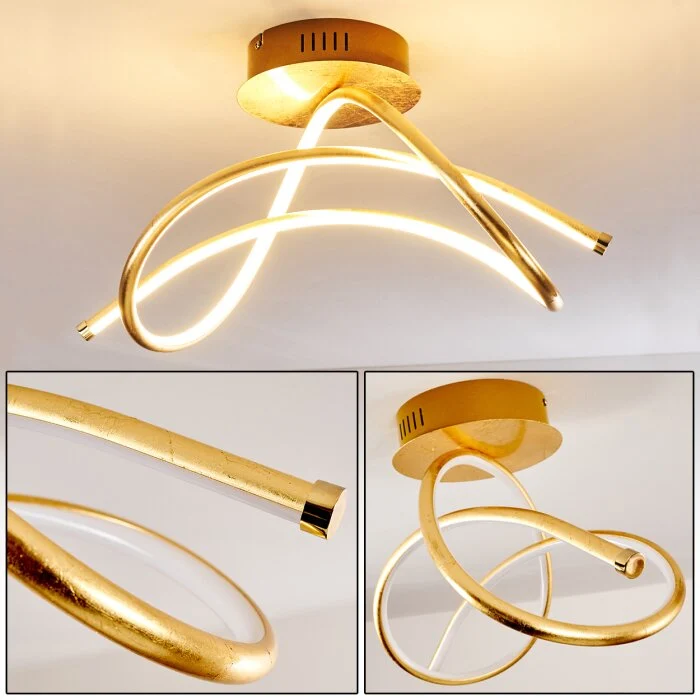 Wengi Lámpara de Techo LED dorado, 1 luz